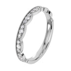 Scalloped Edge Diamond Wedding Ring
