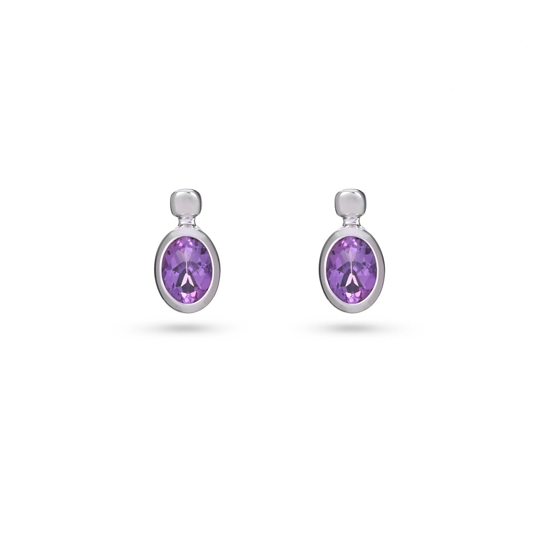 Silver Amethyst Earrings