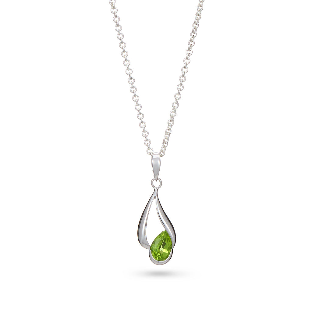 Silver Peridot Pendant