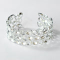 Silver Teardrops Cuff Bangle