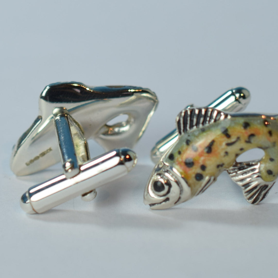 Silver Trout Cufflinks