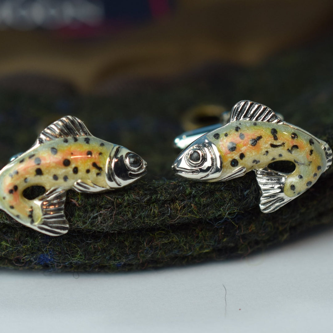 Silver Trout Cufflinks