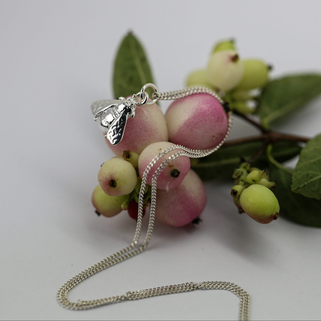 Silver Busy Bee Pendant