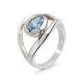 Silver Blue Topaz Wrap Ring
