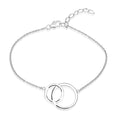 Silver Interlocking Circles Bracelet
