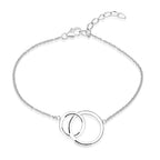 Silver Interlocking Circles Bracelet