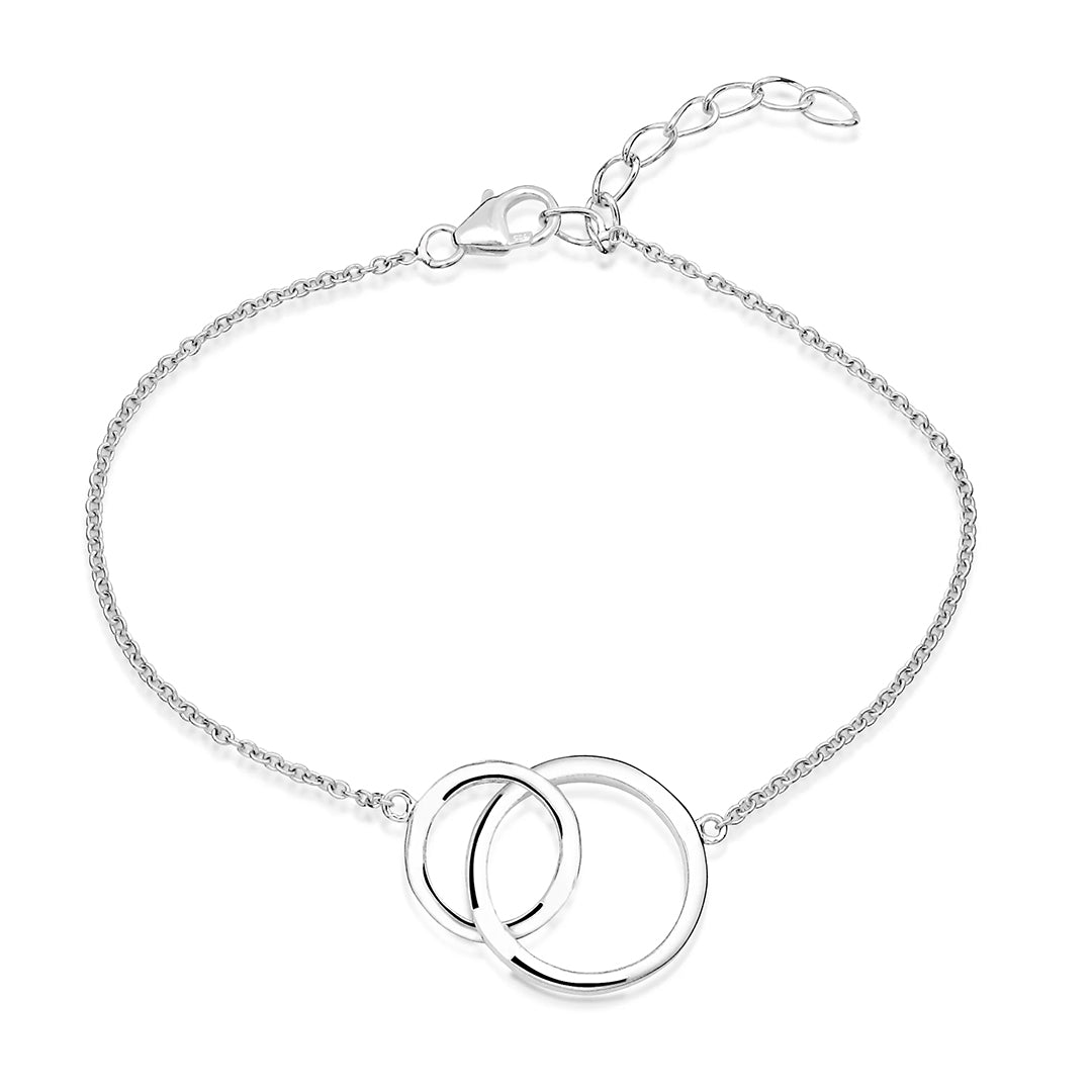 Silver Interlocking Circles Bracelet