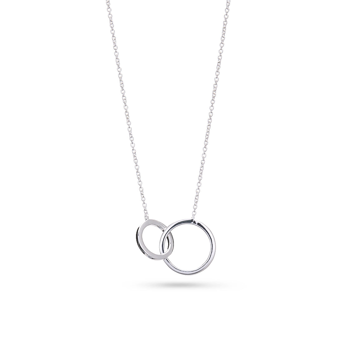 Silver Interlocking Circles Pendant