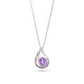 Silver Swirl Amethyst Pendant
