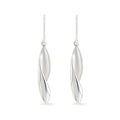 Silver Wave Drop Earrings
