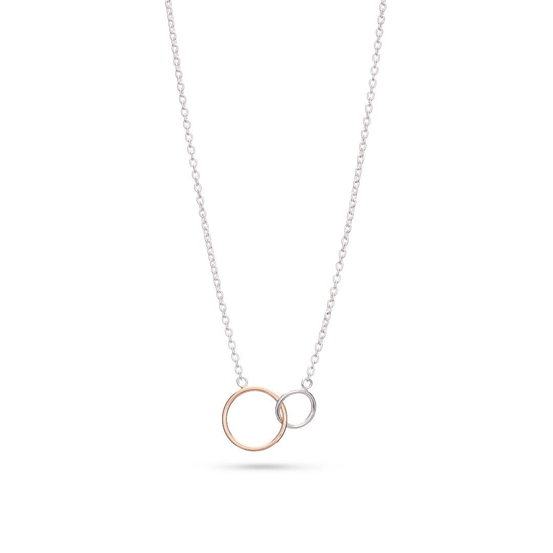 Silver & Rose Gold Plate Union Necklace