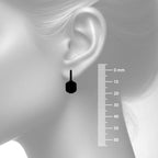 Step-Cut Aquamarine Earrings Size Guide