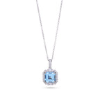 Step-Cut Aquamarine Pendant
