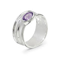 Silver Amethyst Statement Ring