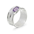 Silver Amethyst Statement Ring