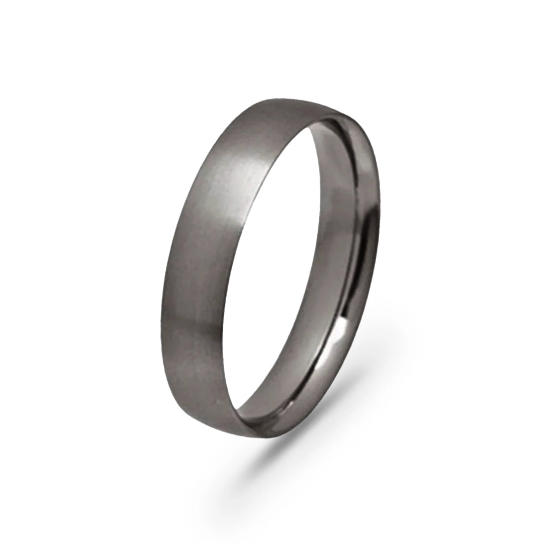 Titanium Shallow-Court Gents’ Ring