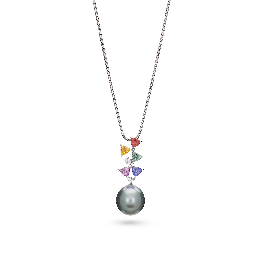 Tahitian Pearl & Sapphire Necklace