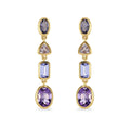 Tanzanite, Amethyst & Iolite Earrings