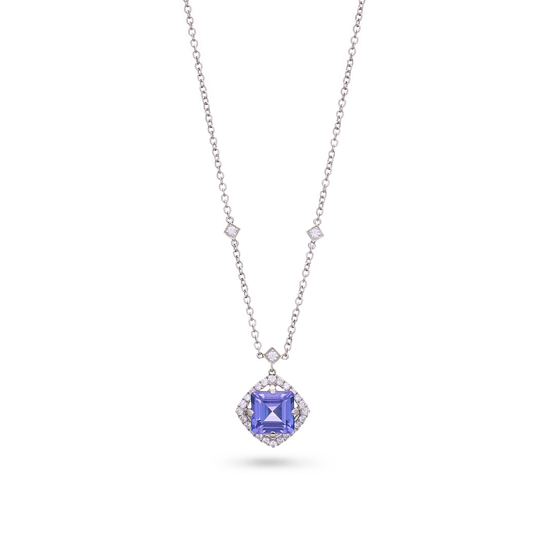 Tanzanite & Diamond Pendant