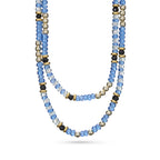 Tanzanite & Gold Tone Beaded Necklace