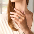 Tanzanite & Sapphire Cluster Ring