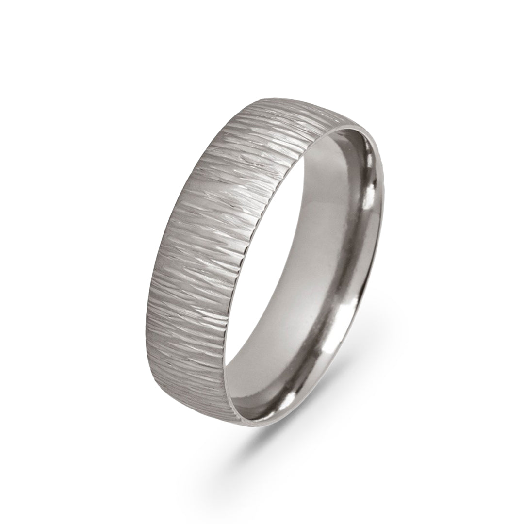 Titanium Fine Ripple Gents’ Ring