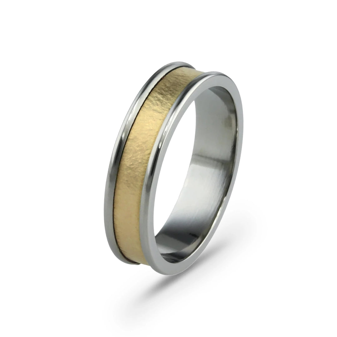 Titanium & Yellow Gold Gents’ Ring