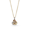Tri-Colour Diamond Knot Pendant