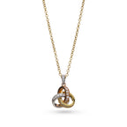 Tri-Colour Diamond Knot Pendant