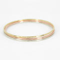 Tri-Colour Gold Triple Bangle
