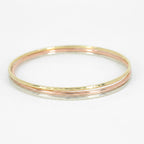 Tri-Colour Gold Triple Bangle