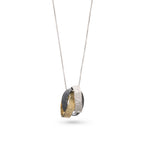Tri-Colour Silver Circles Necklace