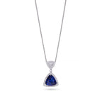 Exquisite Trillion-Cut Sapphire Pendant