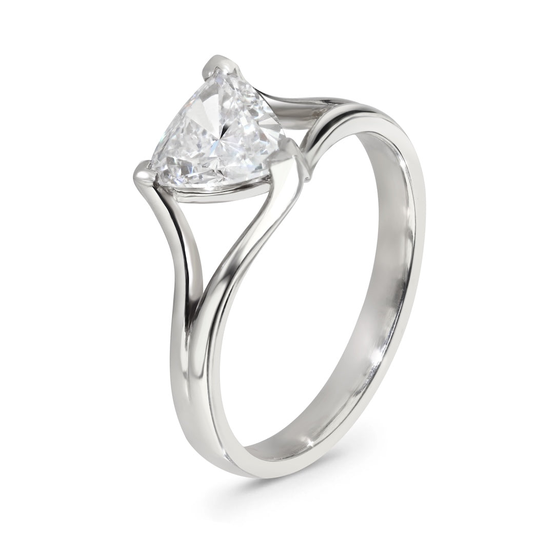 Trillion Cut Diamond Solitaire Ring
