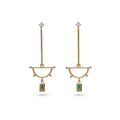 Tsavorite Garnet & Diamond Drop Earrings