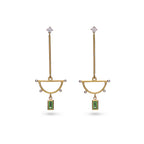 Tsavorite Garnet & Diamond Drop Earrings