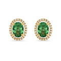 Tsavorite Garnet & Diamond Earrings