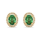 Tsavorite Garnet & Diamond Earrings