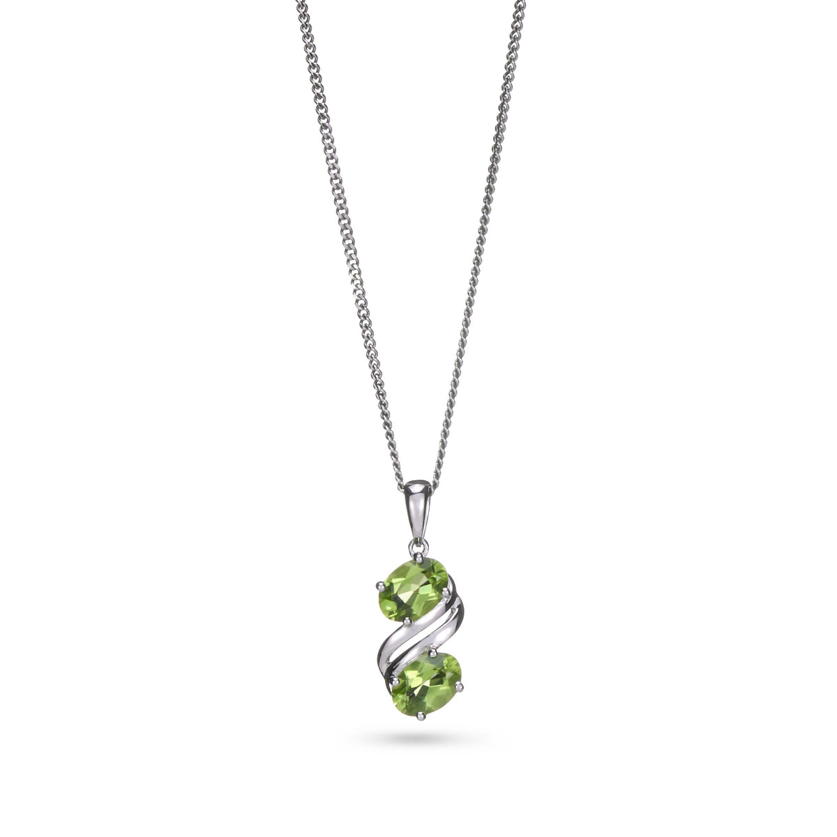 Twinned Peridot Pendant