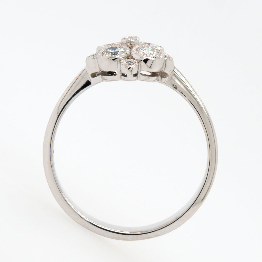 Vintage Style Diamond Cluster Ring