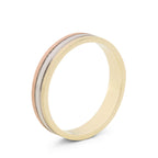 Men's Tri-Colour Wedding Ring