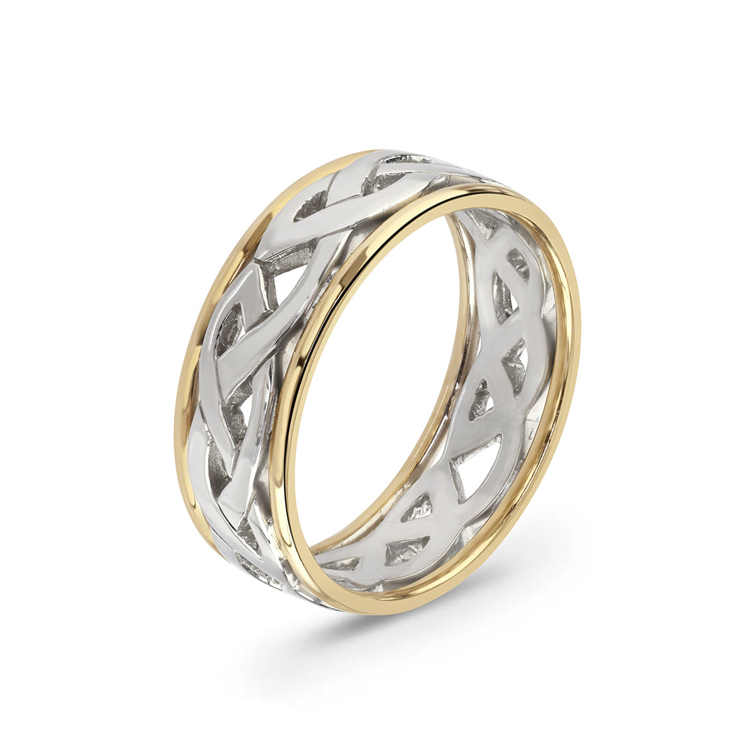 White Gold Celtic Knot Gents’ Ring