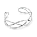 Woven Silver Cuff Bangle