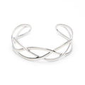 Woven Silver Cuff Bangle