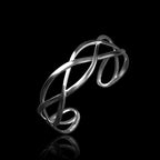 Woven Silver Cuff Bangle