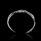 Woven Silver Cuff Bangle