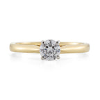Yellow Gold Diamond Solitaire Ring