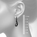 Yellow & White Gold Drop Earrings Size Guide