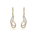 Yellow & White Gold Drop Earrings
