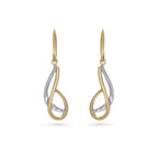 Yellow & White Gold Drop Earrings